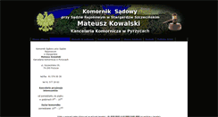 Desktop Screenshot of komornikpyrzyce.pl