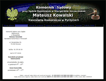 Tablet Screenshot of komornikpyrzyce.pl